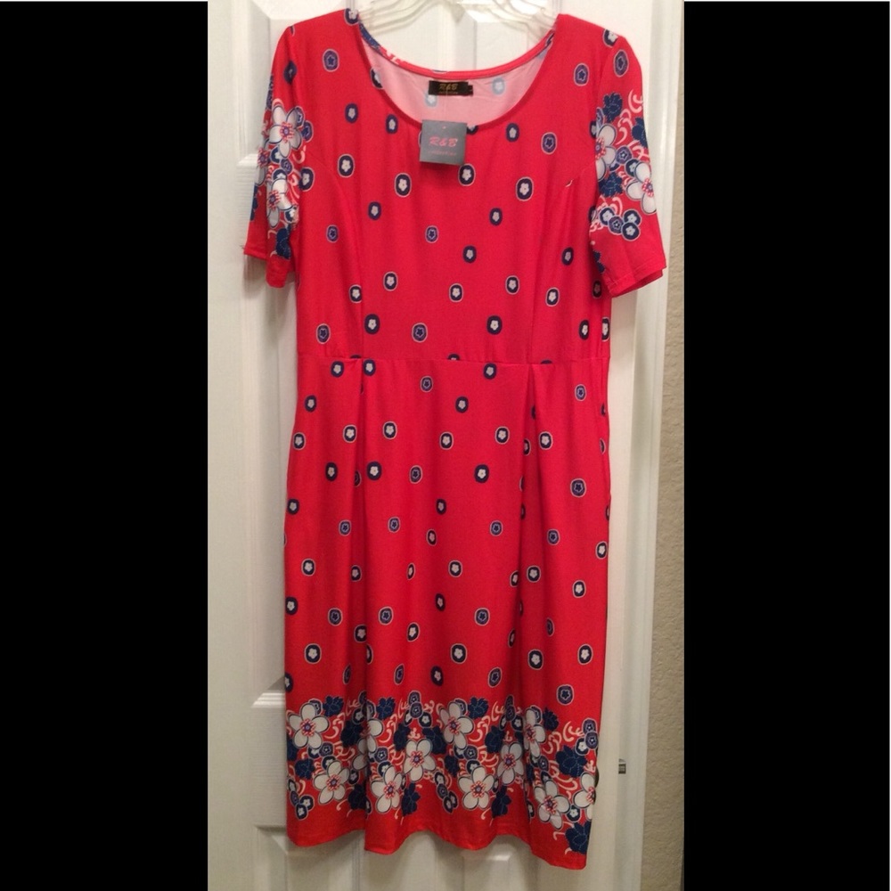 Reborn Red Floral Dress! NWT